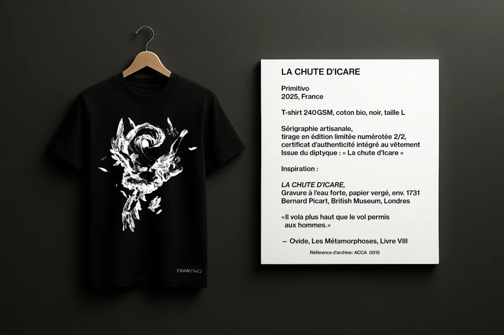 LA CHUTE D’ICARE 2/2, T-shirt noir