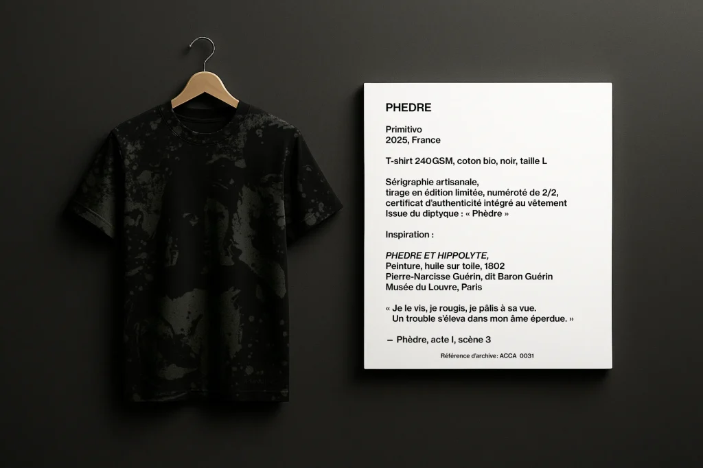 PHEDRE 2/2, T-shirt noir