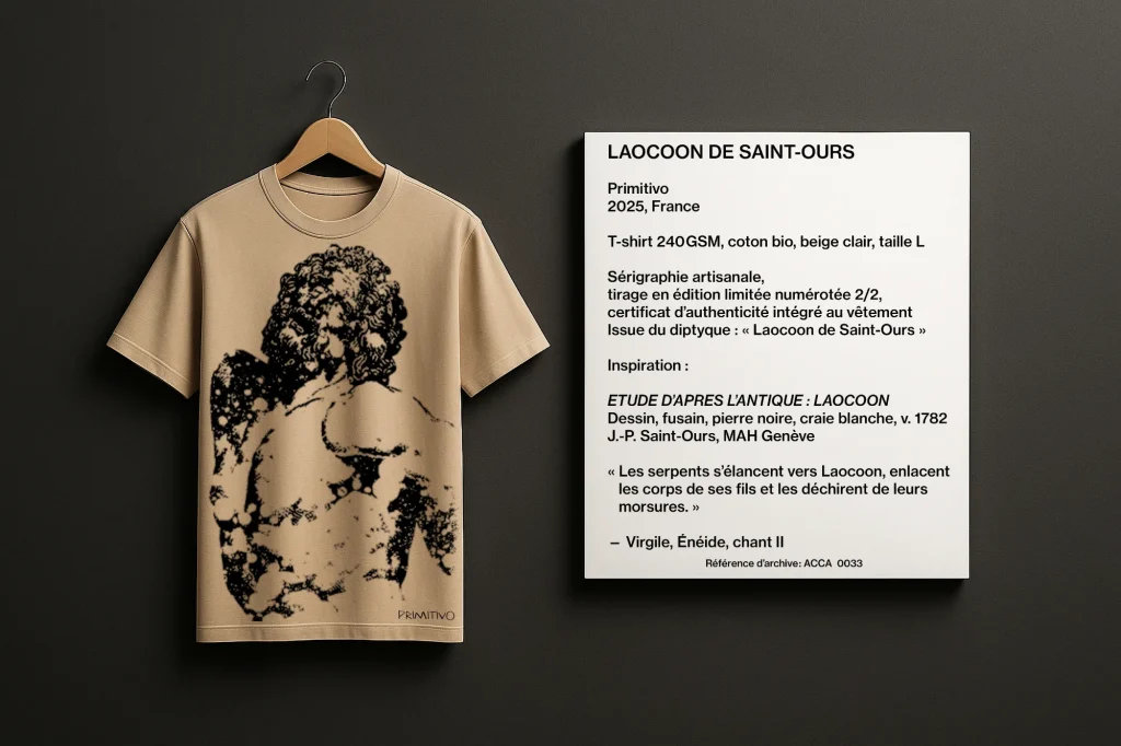 LAOCOON DE SAINT-OURS 2/2, T-shirt beige clair